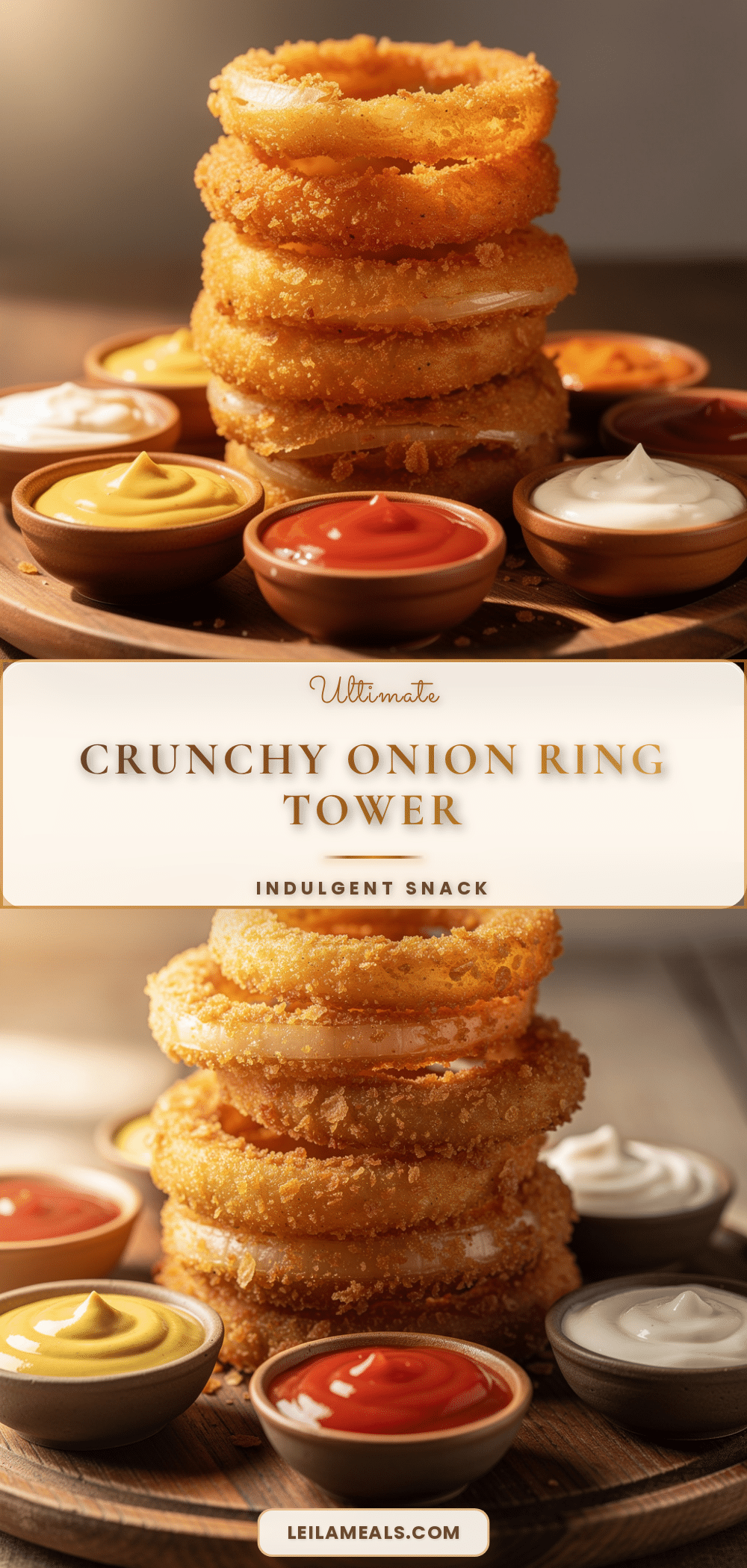crispy crunchy onion ring tower recipe