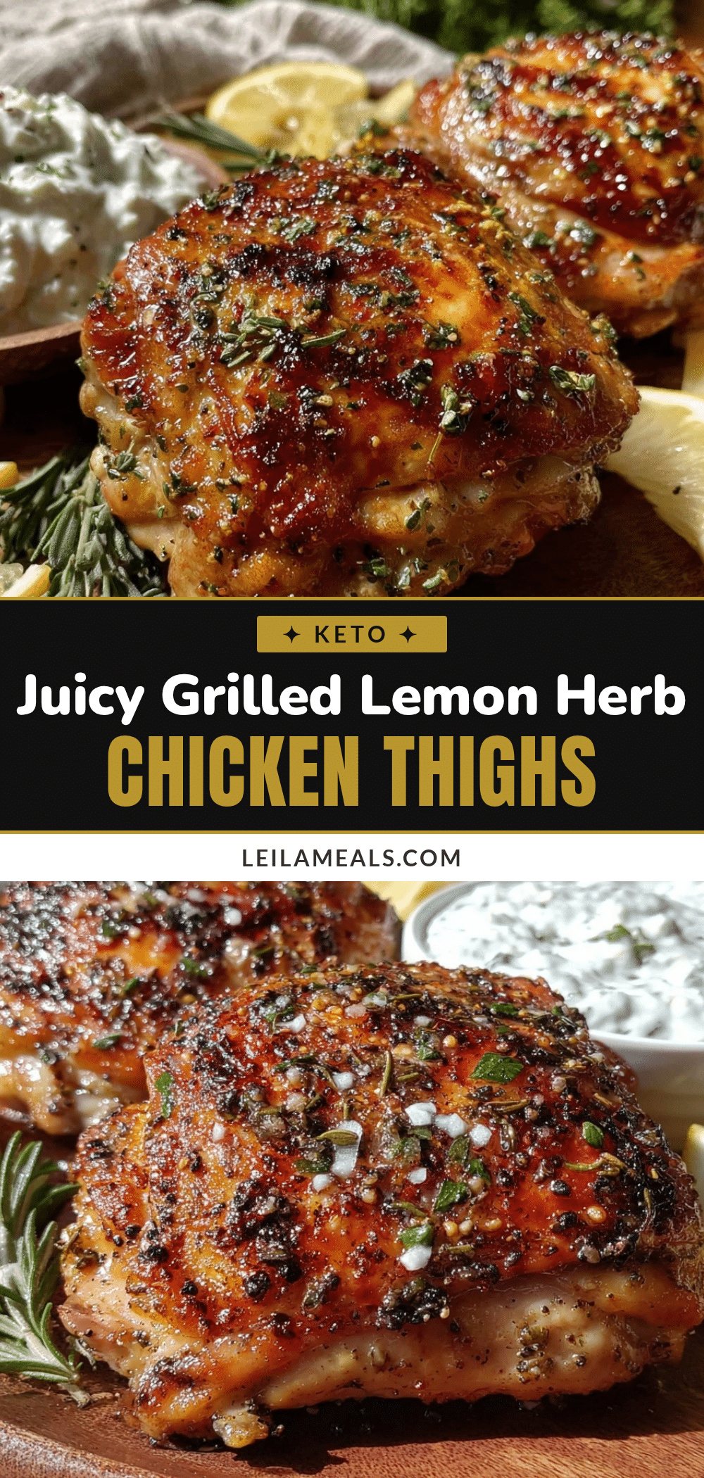 crispy grilled lemon herb chicken thighs recipe
