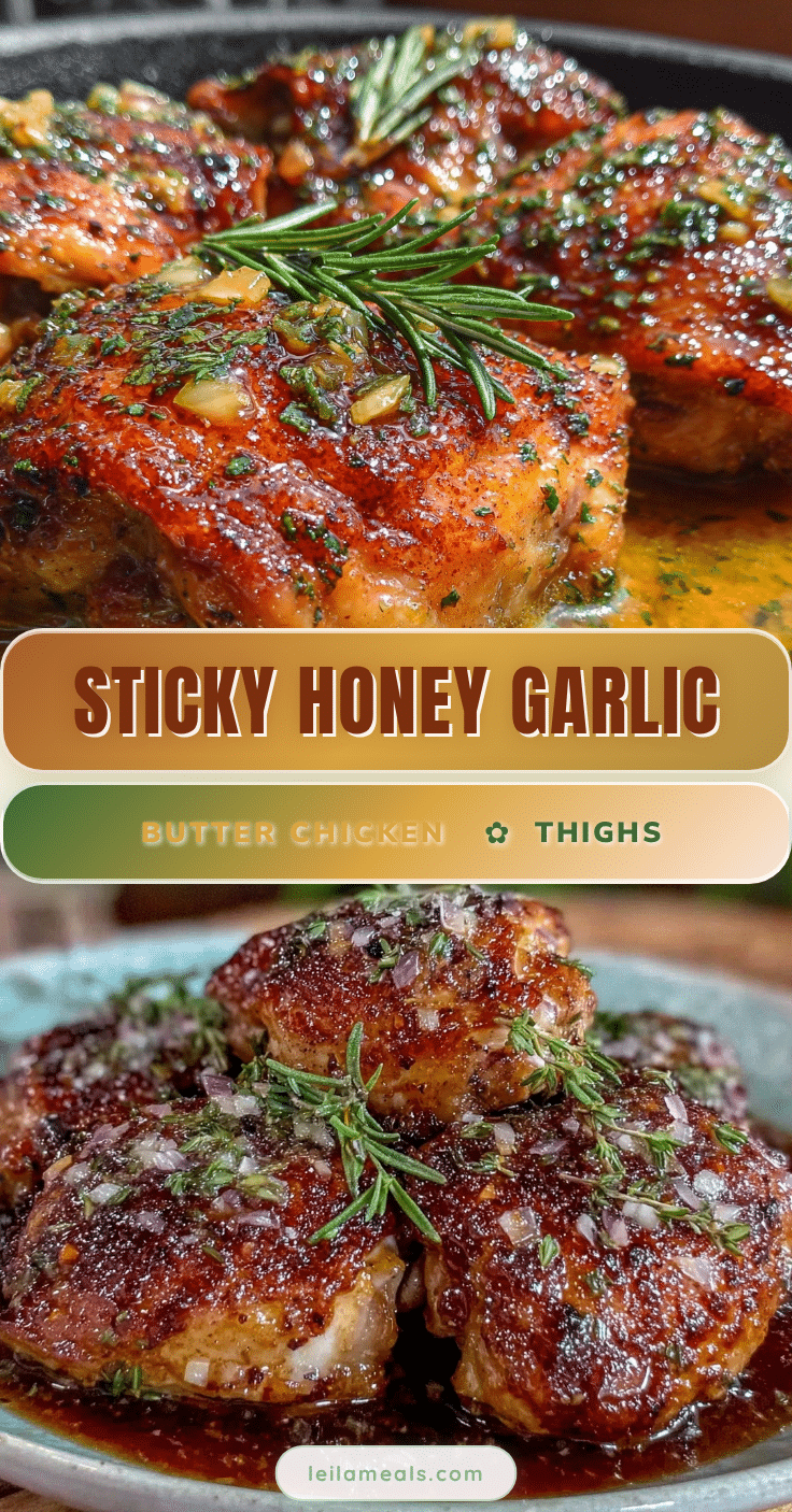 crispy honey garlic butter chicken thighs recipe