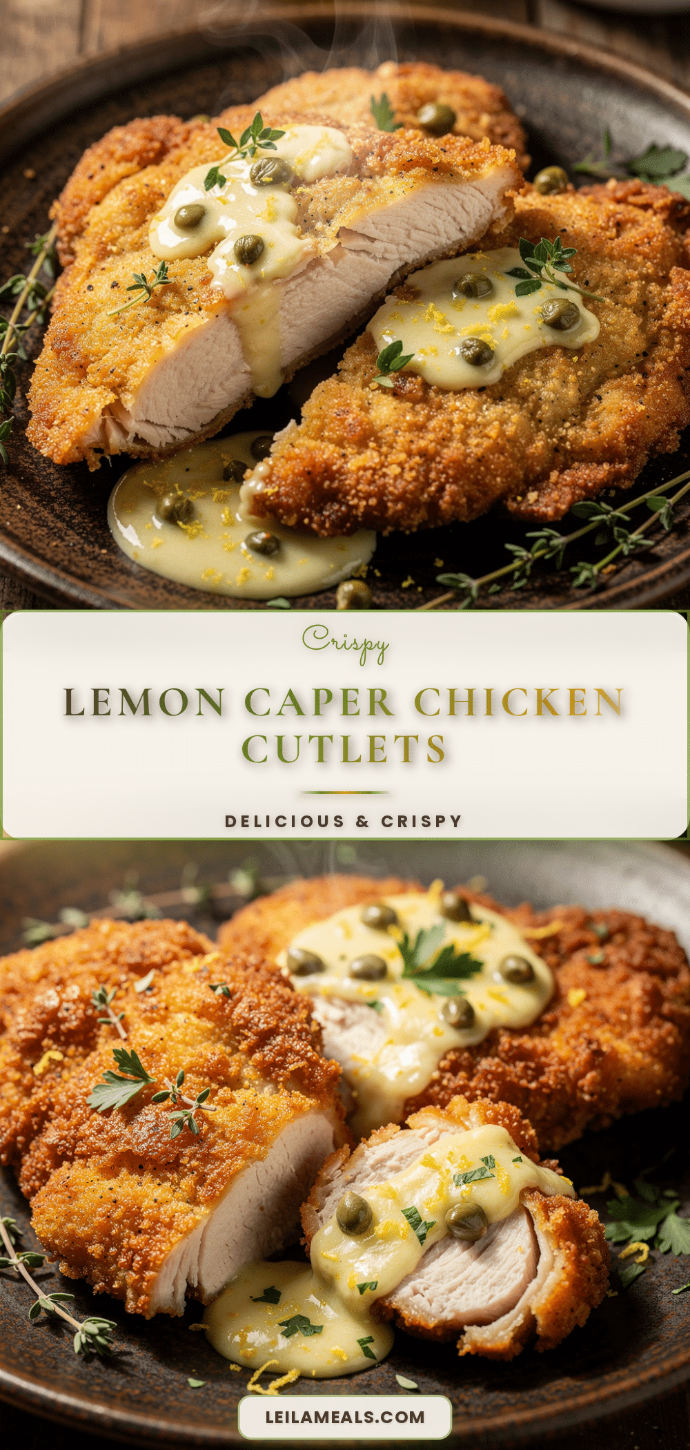 crispy lemon caper chicken cutlets recipe