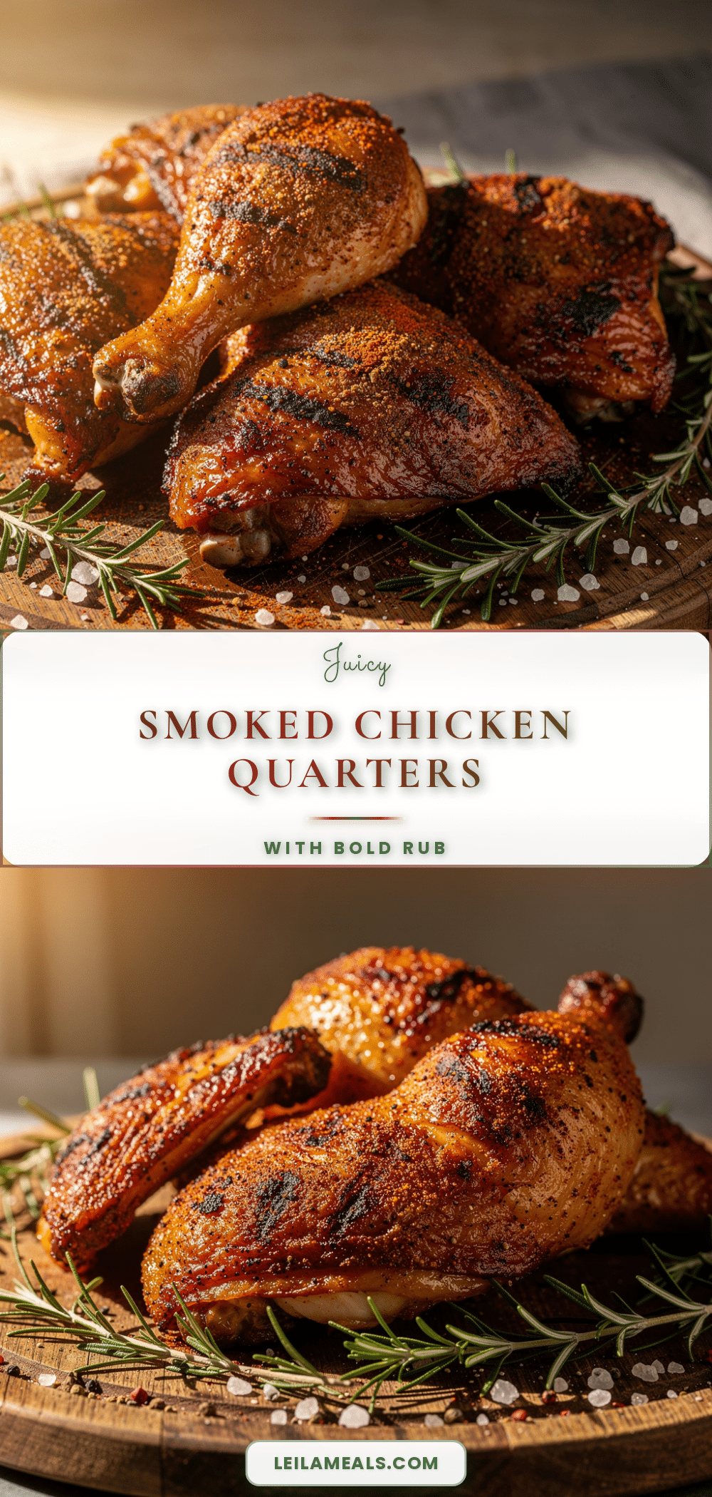 crispy smoked chicken quarters recipe