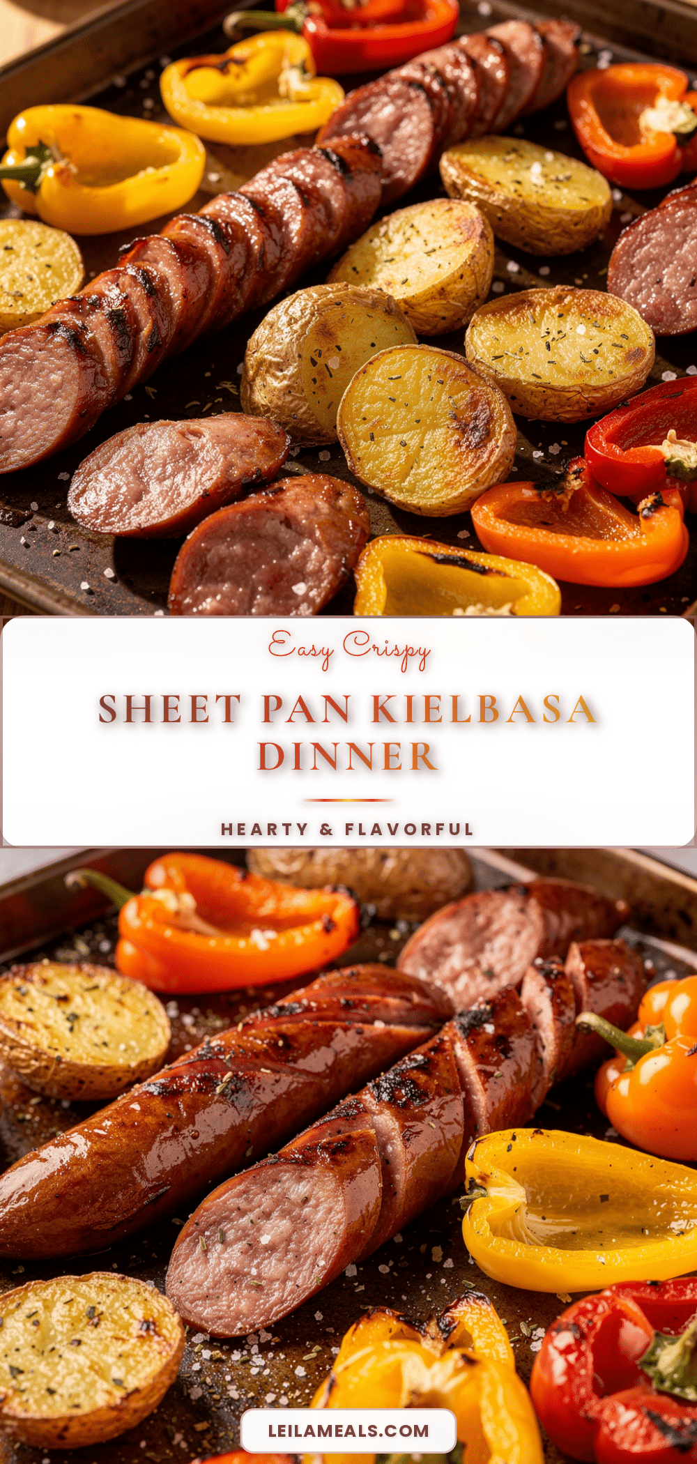 easy crispy sheet pan kielbasa recipe
