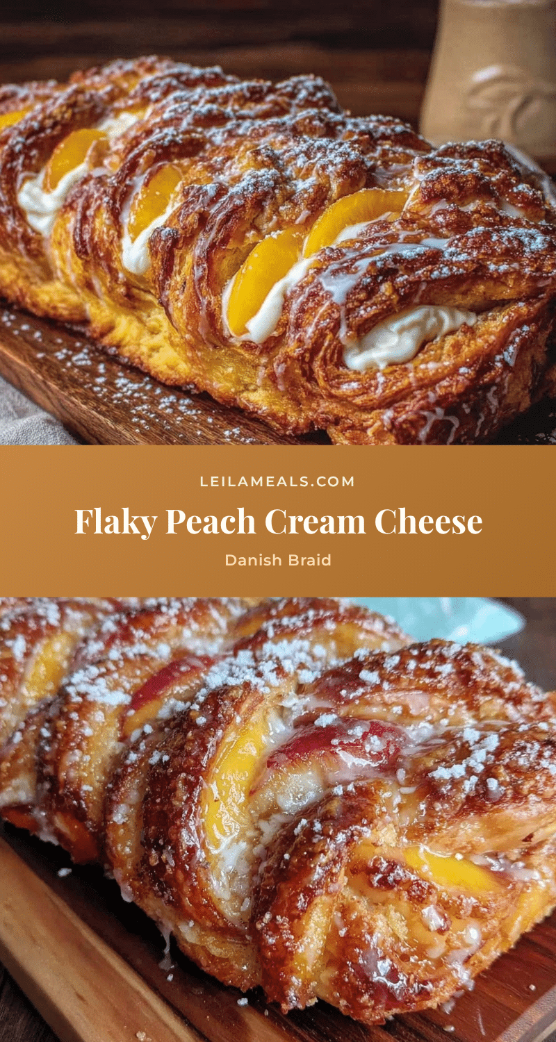 flaky peach cream cheese danish braid recipe