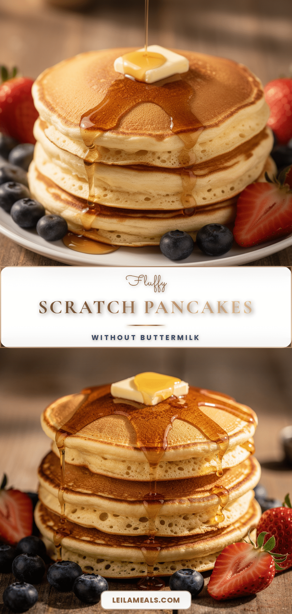 fluffy pancakes without buttermilk recipe