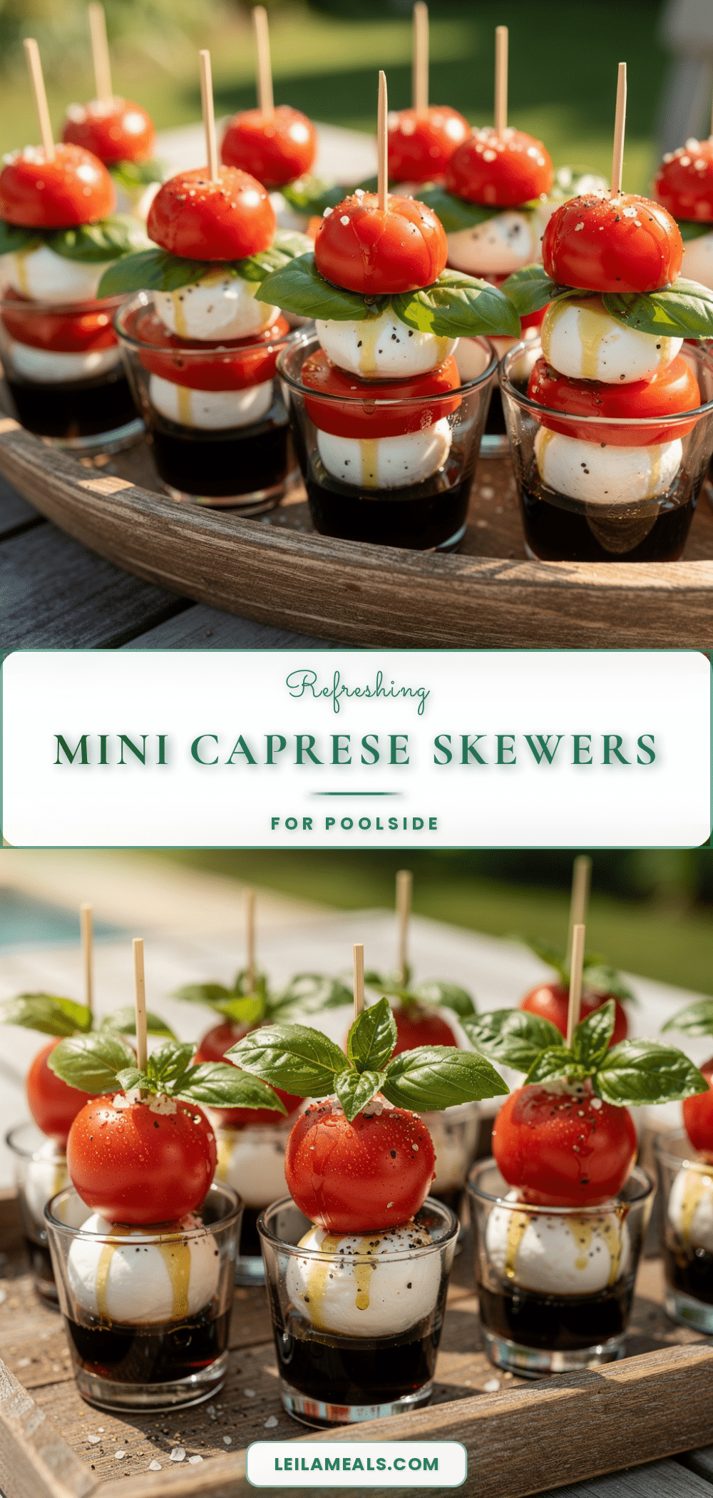 Fresh Mini Caprese Skewer Cups recipe