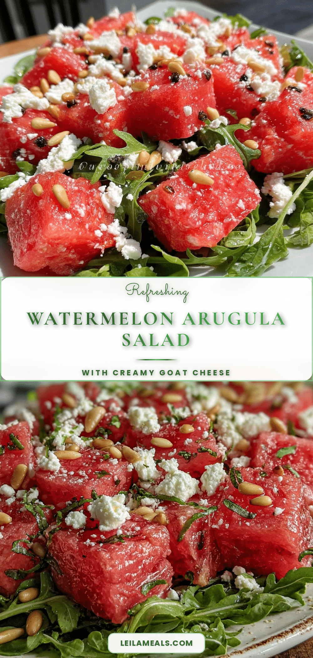 fresh watermelon arugula salad recipe