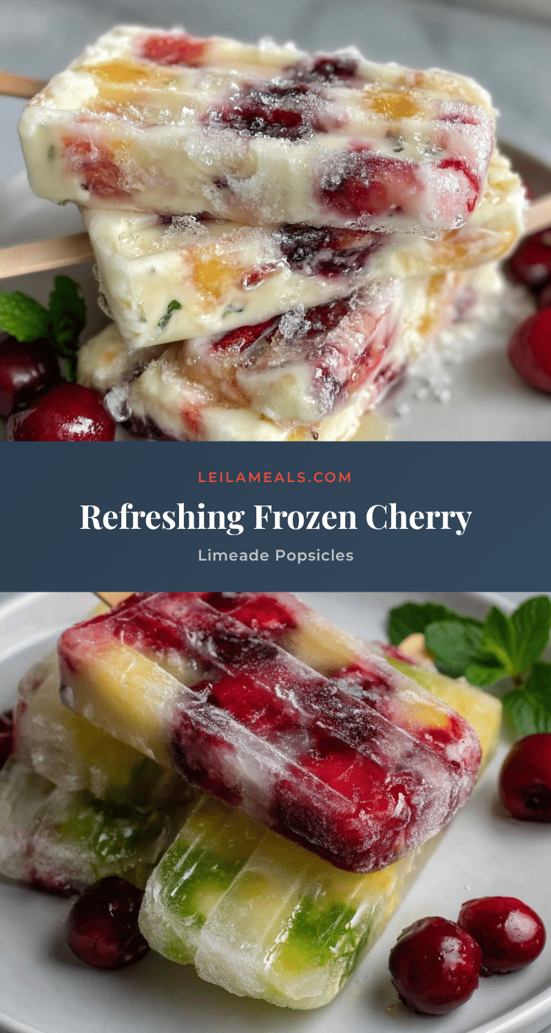 frozen cherry limeade popsicles recipe