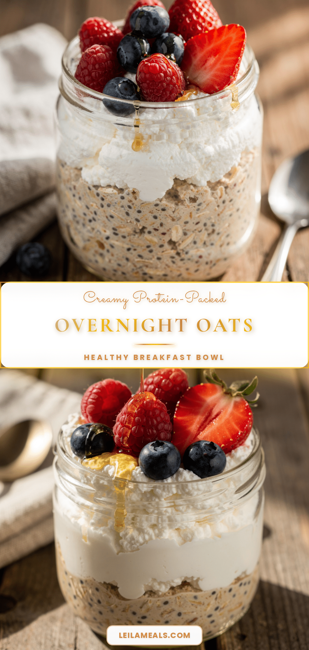healthy overnight oats with cottage cheese recipe