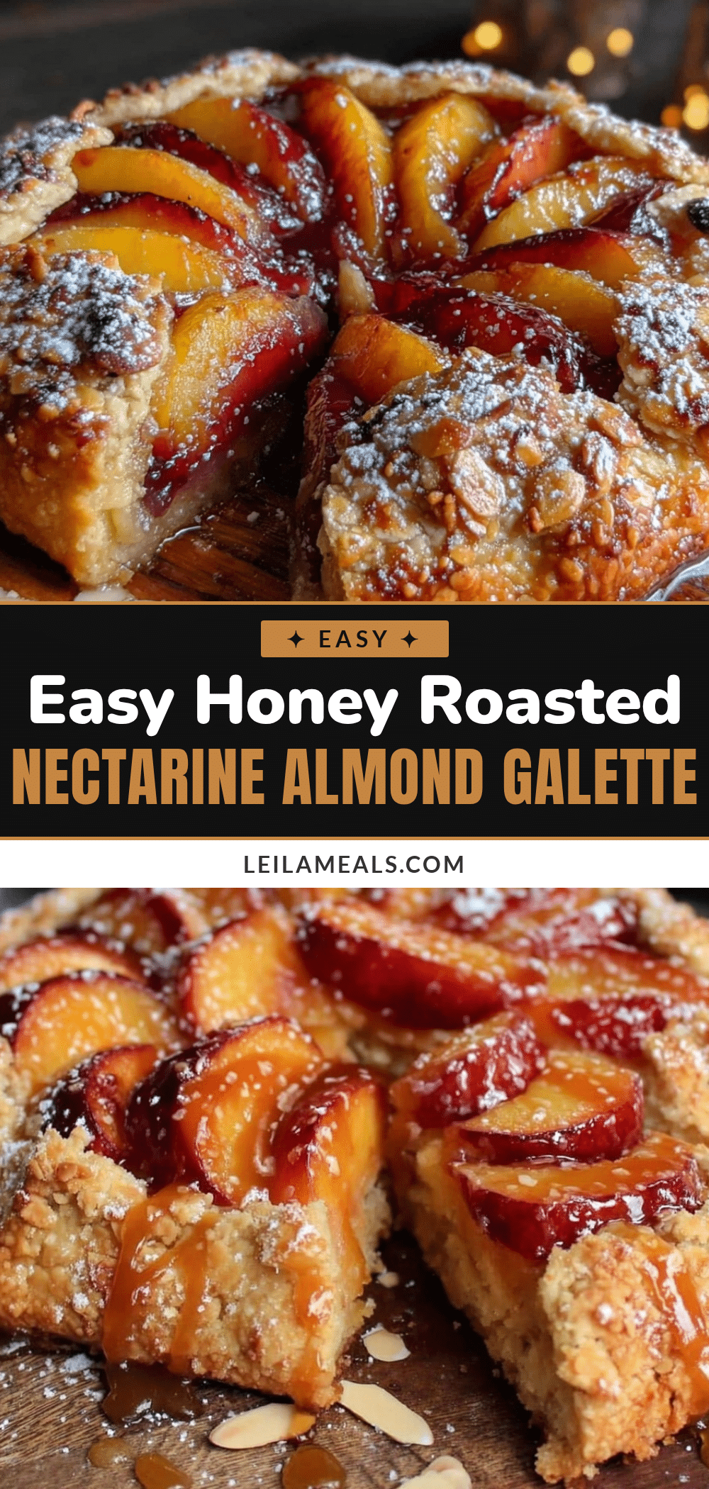 honey roasted nectarine galette recipe