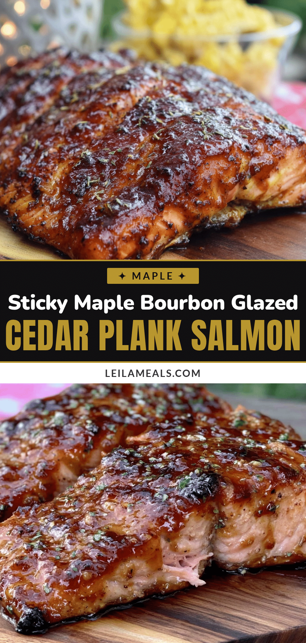 maple bourbon glazed salmon recipe