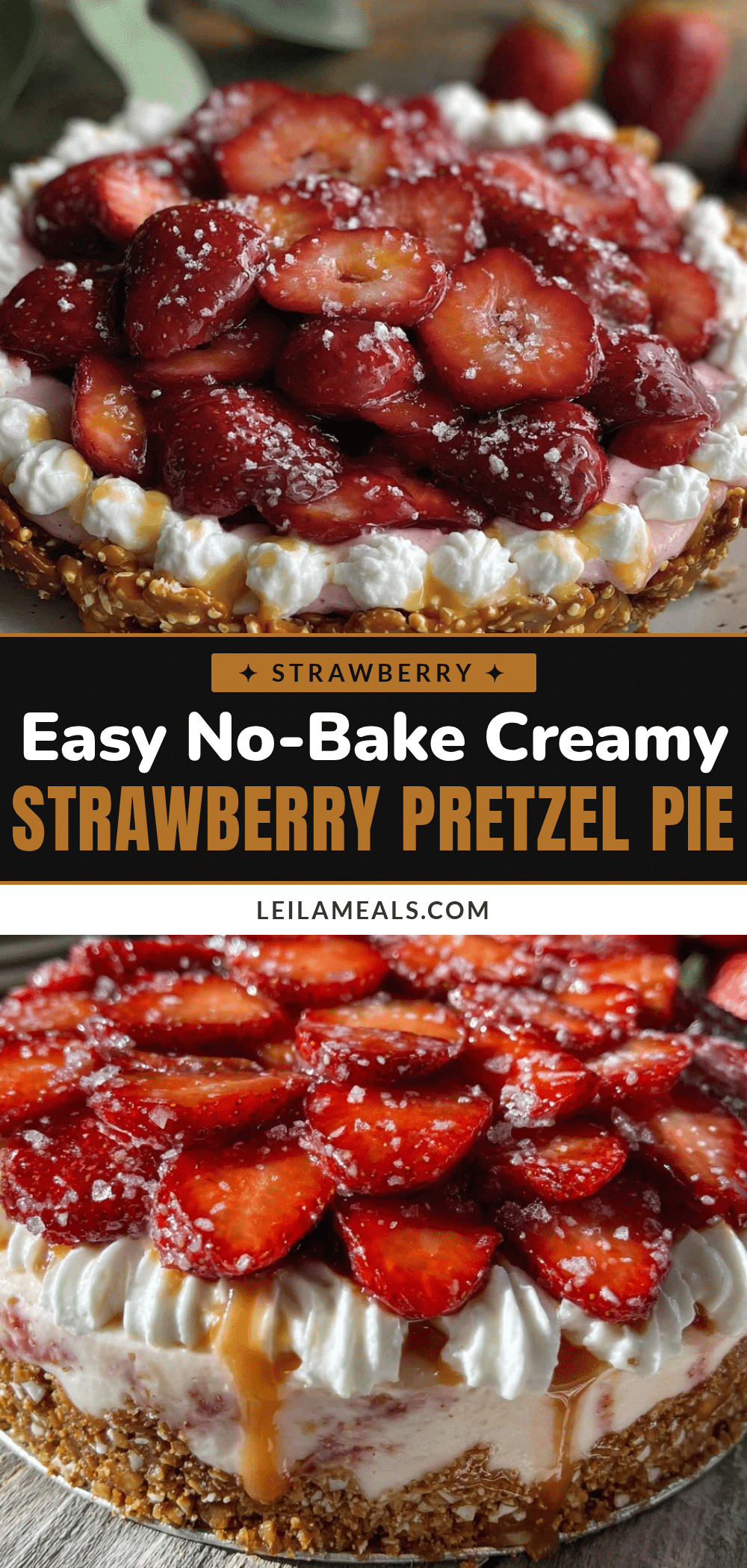 no-bake strawberry pretzel pie recipe