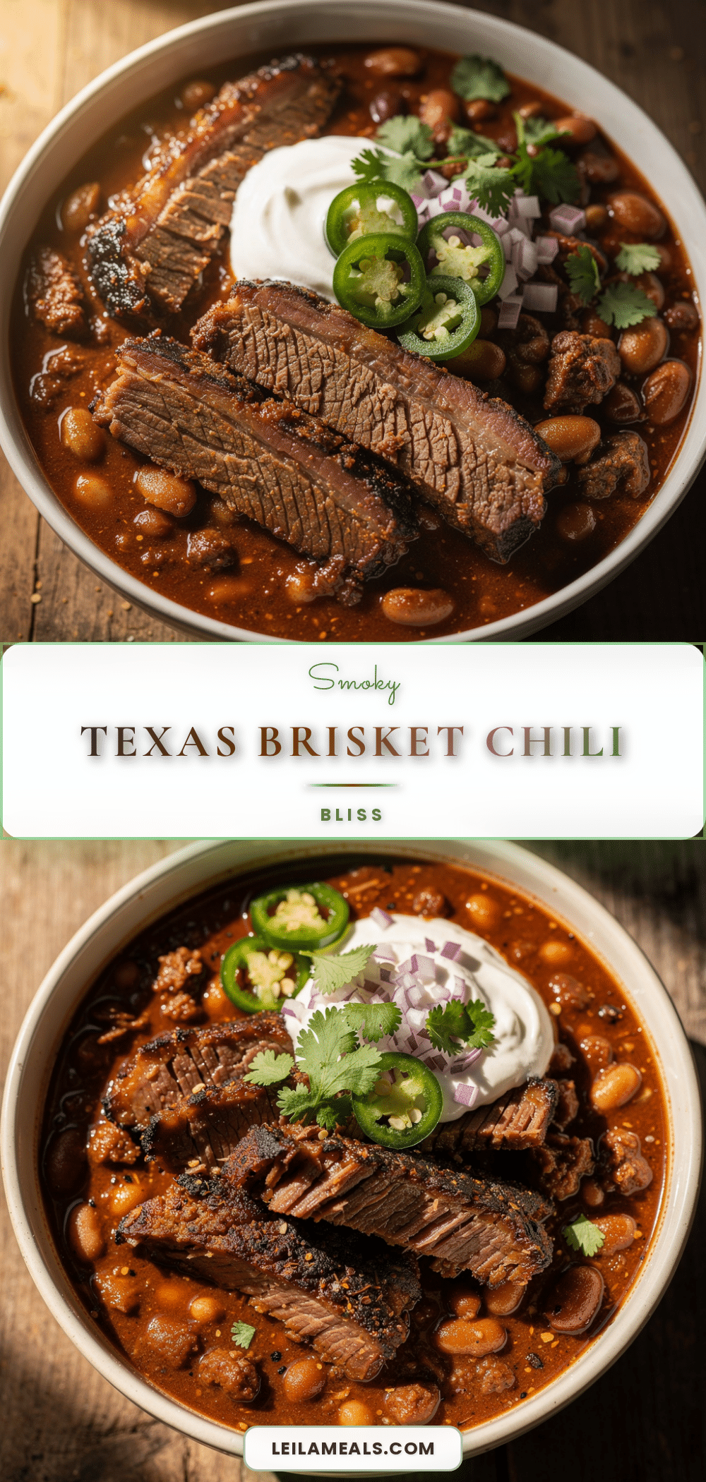Texas smoked brisket chili recipe