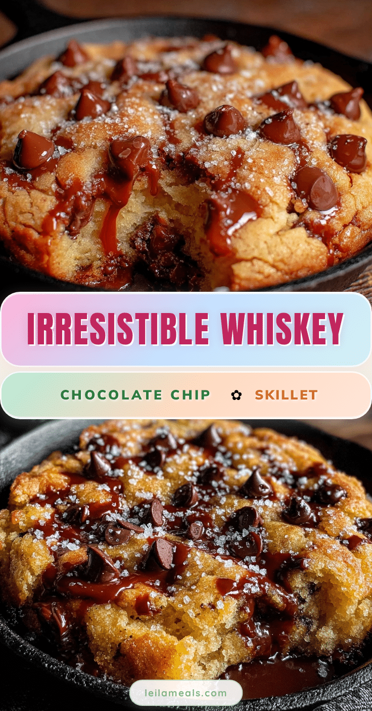 Whiskey Chocolate Chip Cookie Skillet recipe