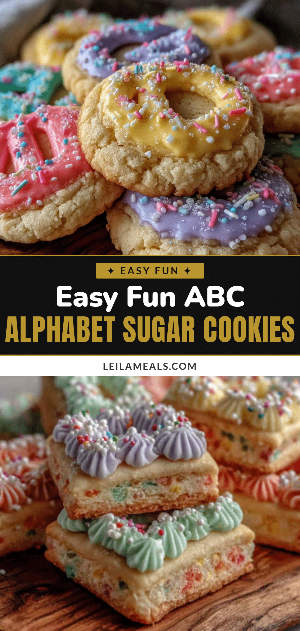 ABC alphabet sugar cookies recipe