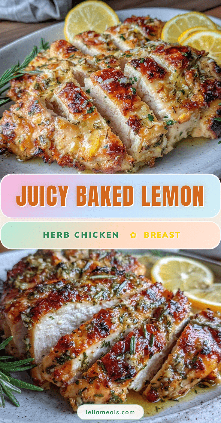 baked lemon herb chicken breast recipe