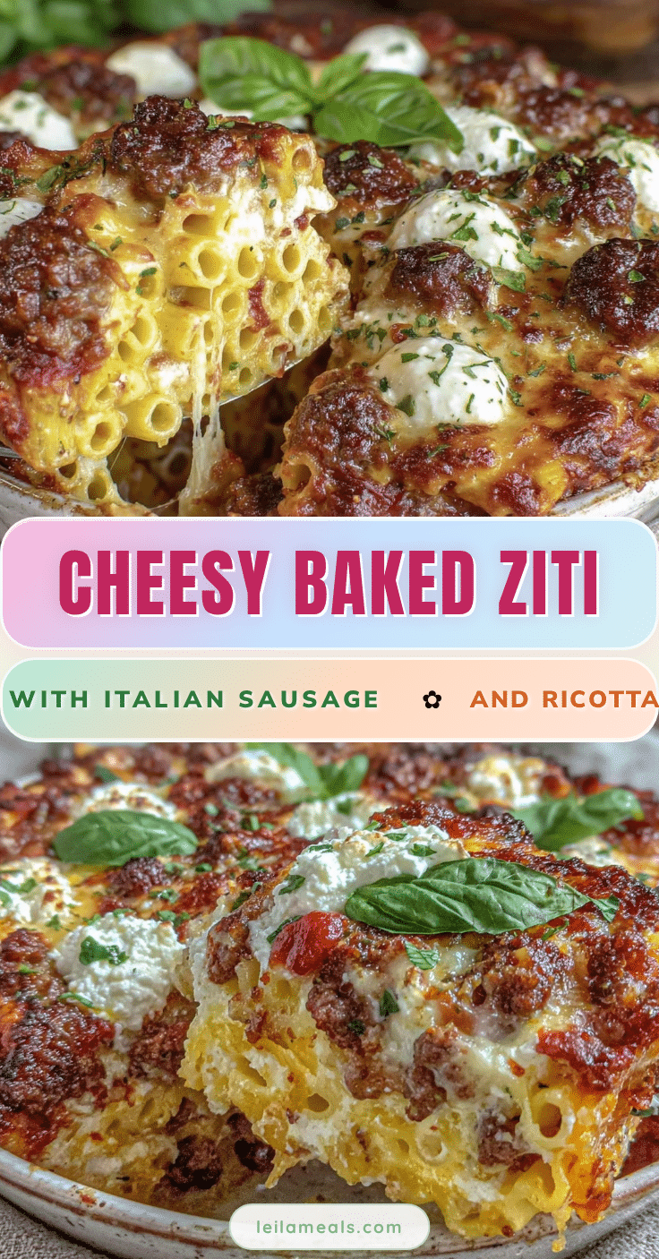 baked ziti with italian sausage and ricotta recipe