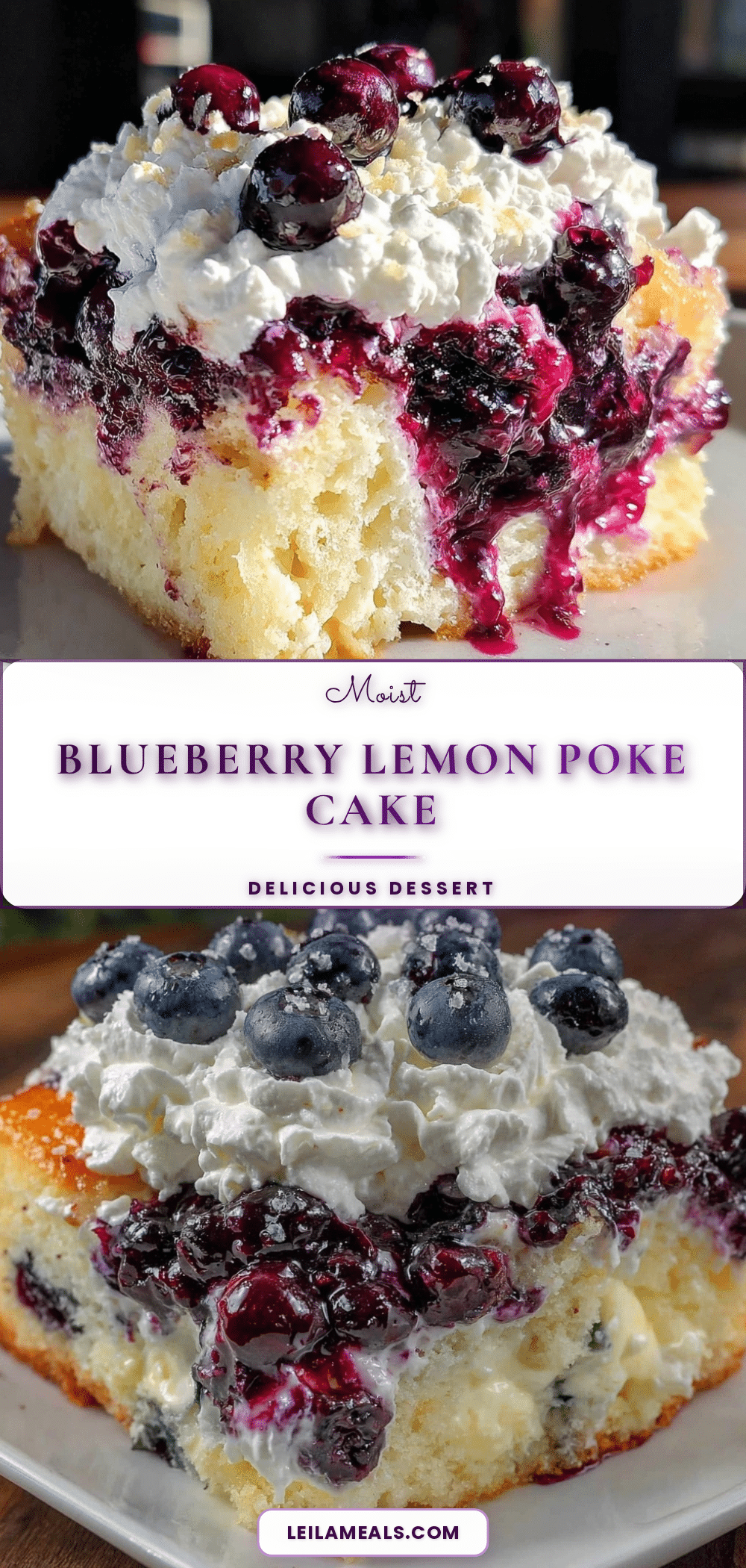 blueberry lemon poke cake recipe