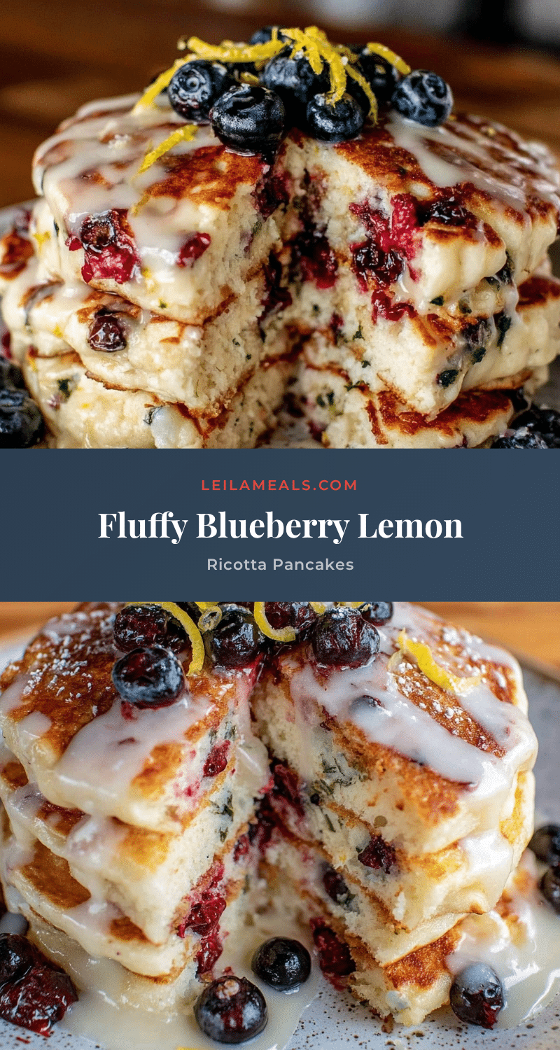 blueberry lemon ricotta pancakes recipe
