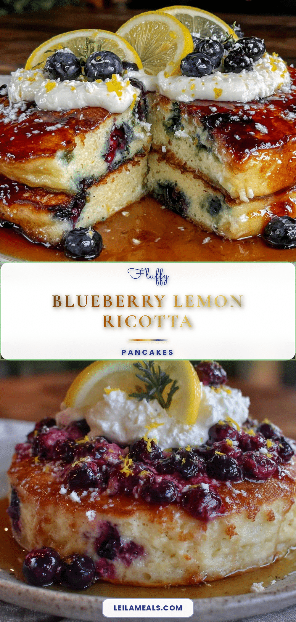blueberry lemon ricotta pancakes recipe