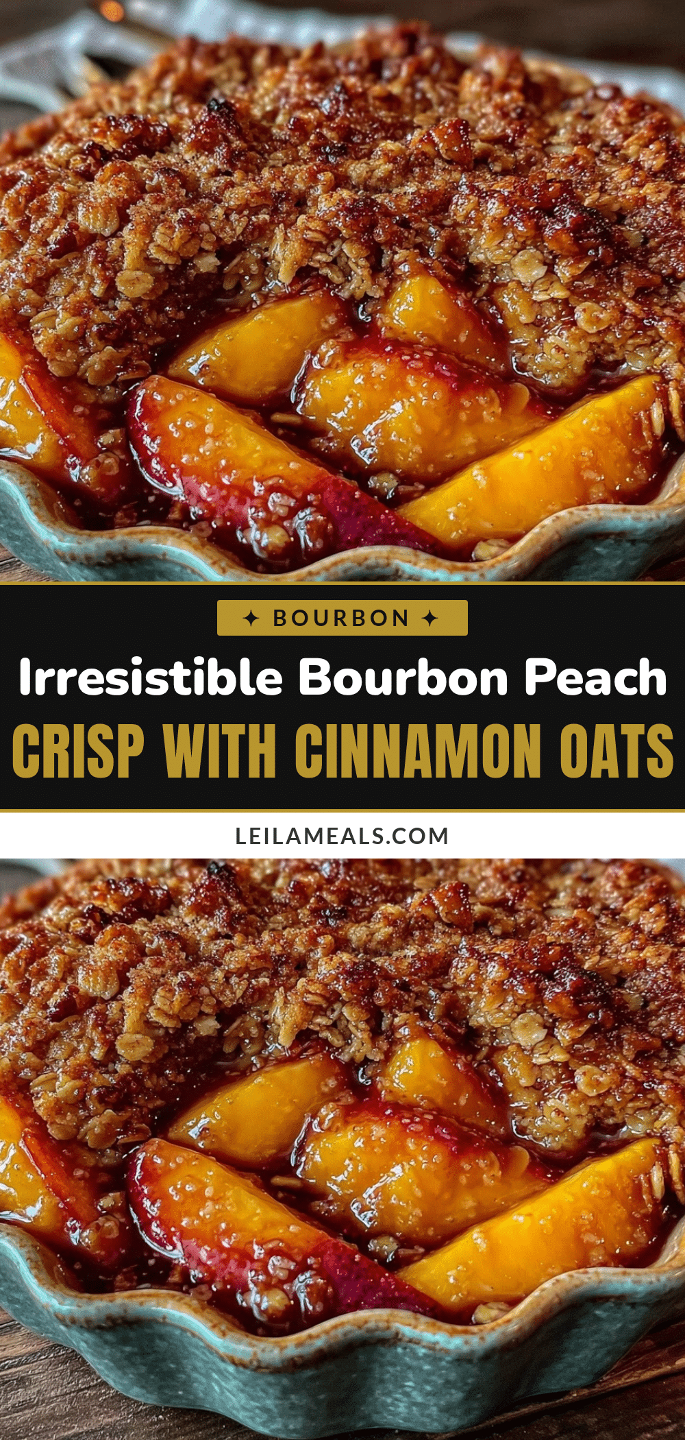 bourbon peach crisp recipe