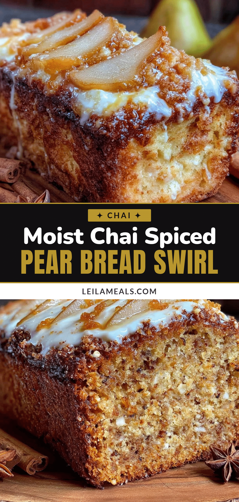 chai spiced pear bread recipe