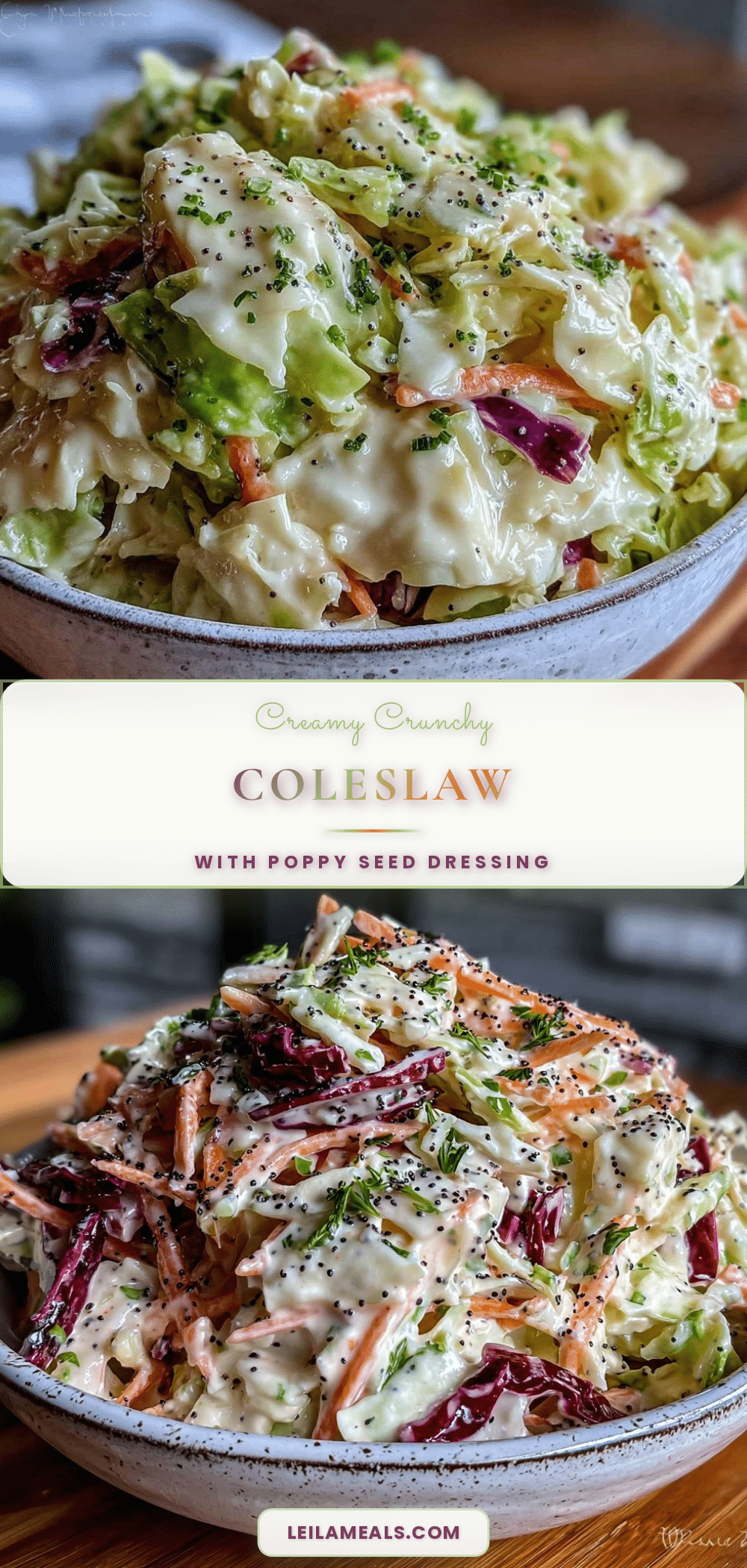 creamy coleslaw with poppy seed dressing recipe
