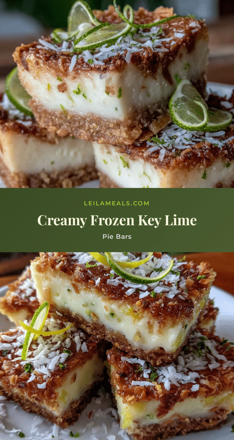creamy frozen key lime pie bars recipe