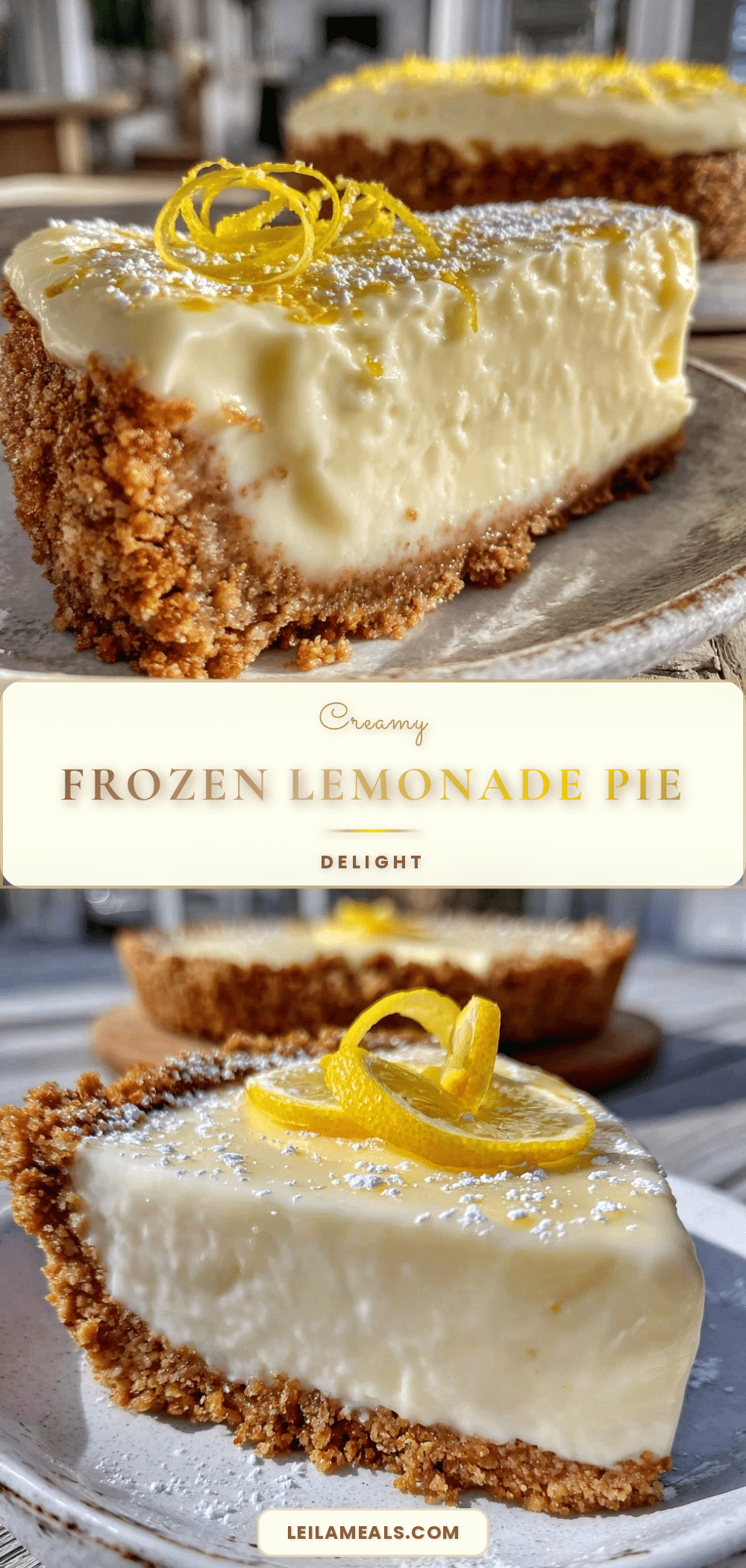 creamy frozen lemonade pie recipe