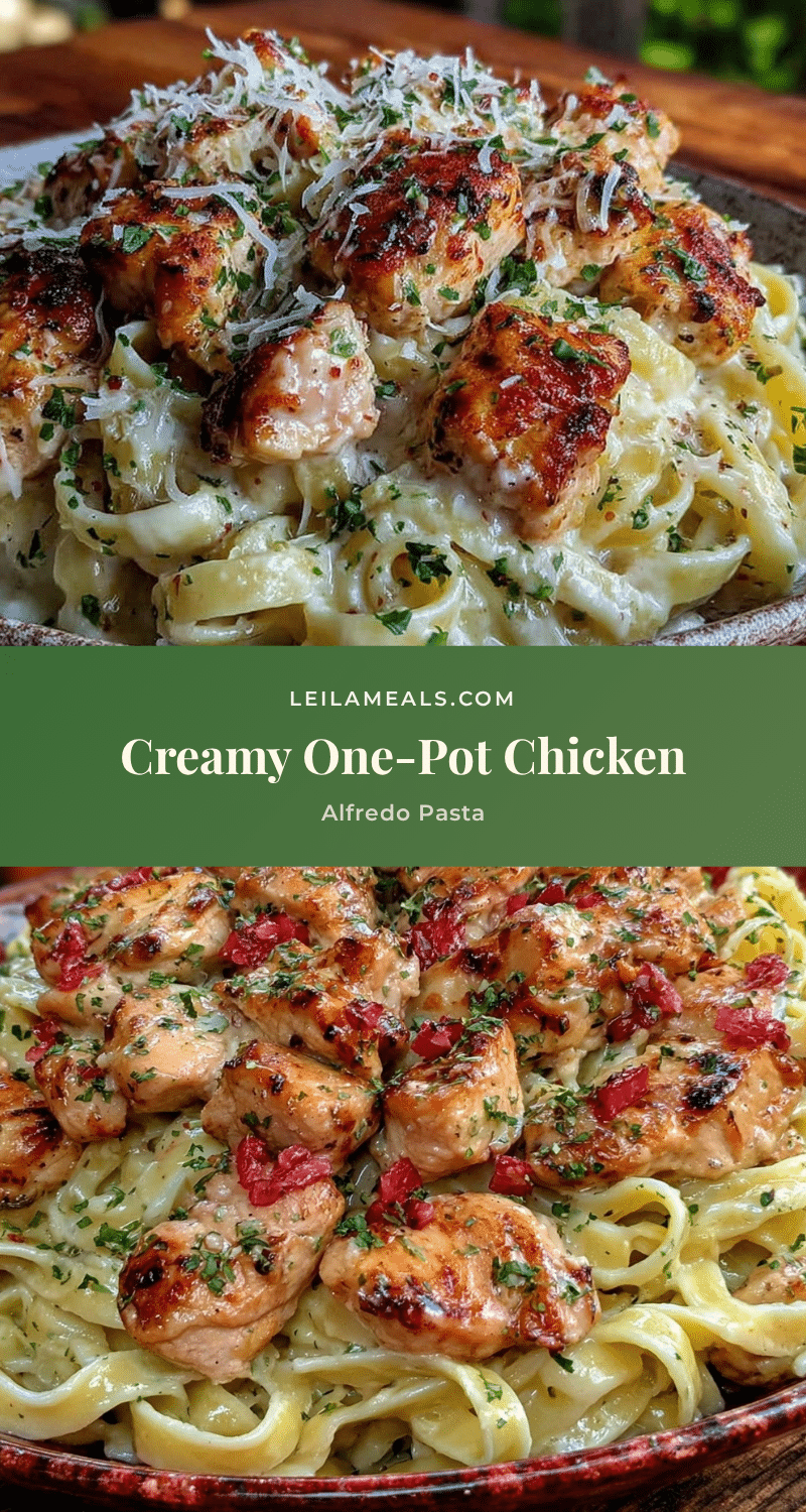 creamy one-pot chicken Alfredo pasta recipe