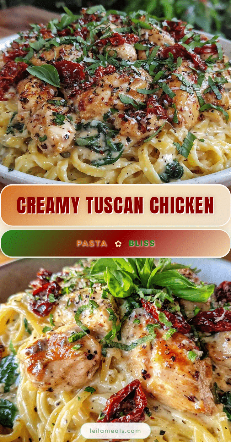 creamy tuscan chicken pasta recipe