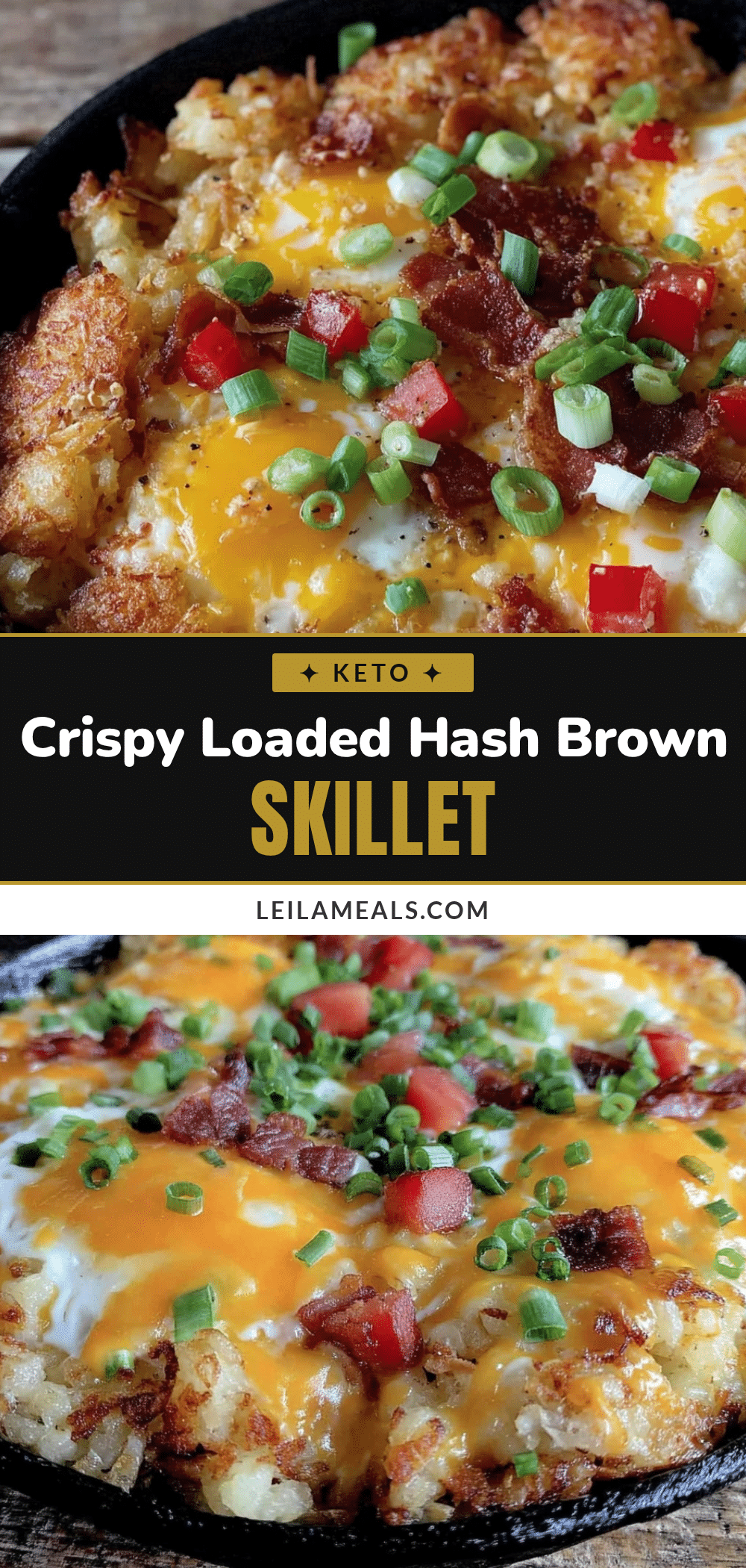 crispy loaded hash brown breakfast skillet recipe