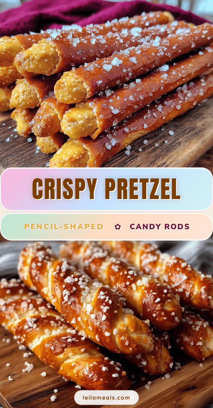 crispy pencil-shaped pretzel rods recipe