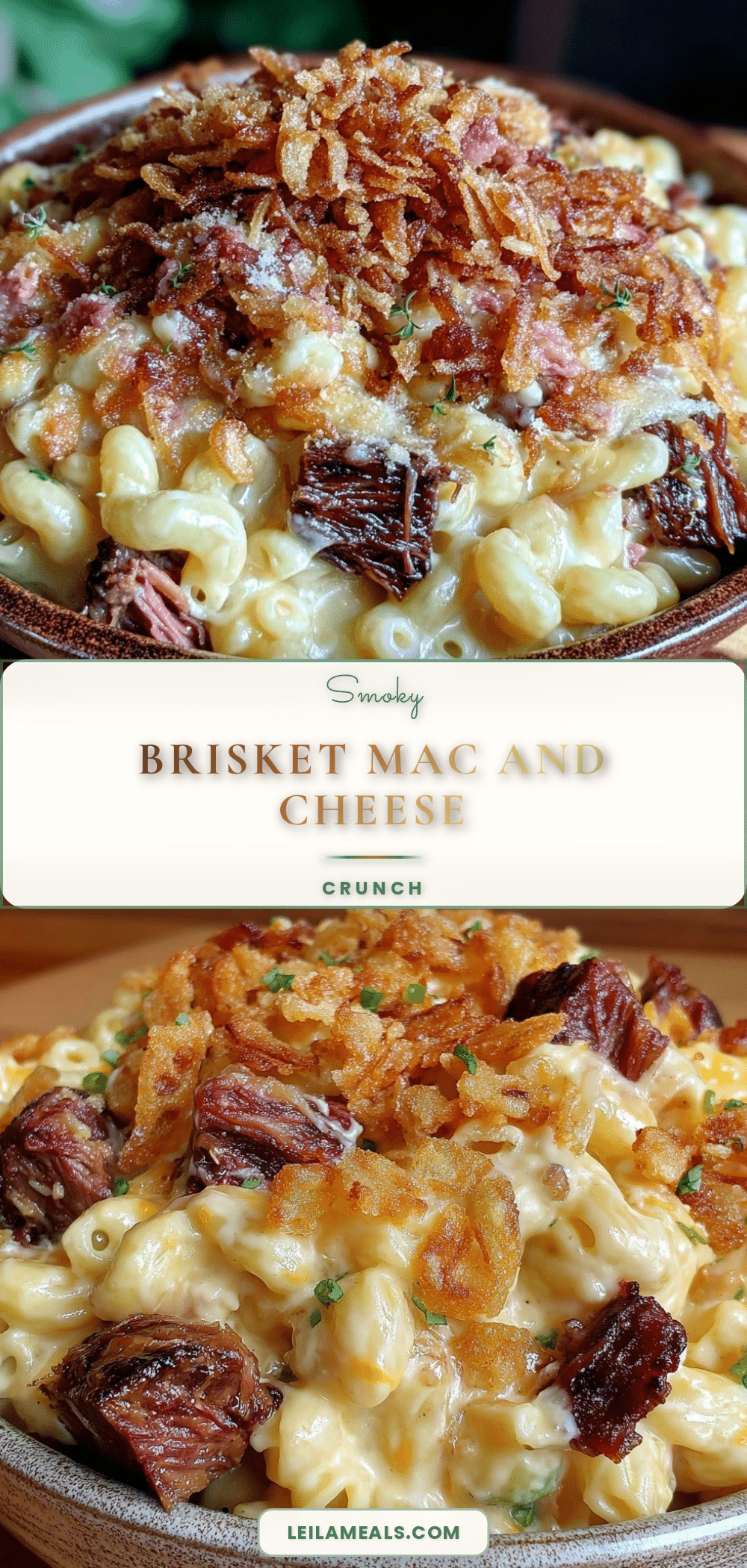 crispy smoked brisket mac and cheese recipe