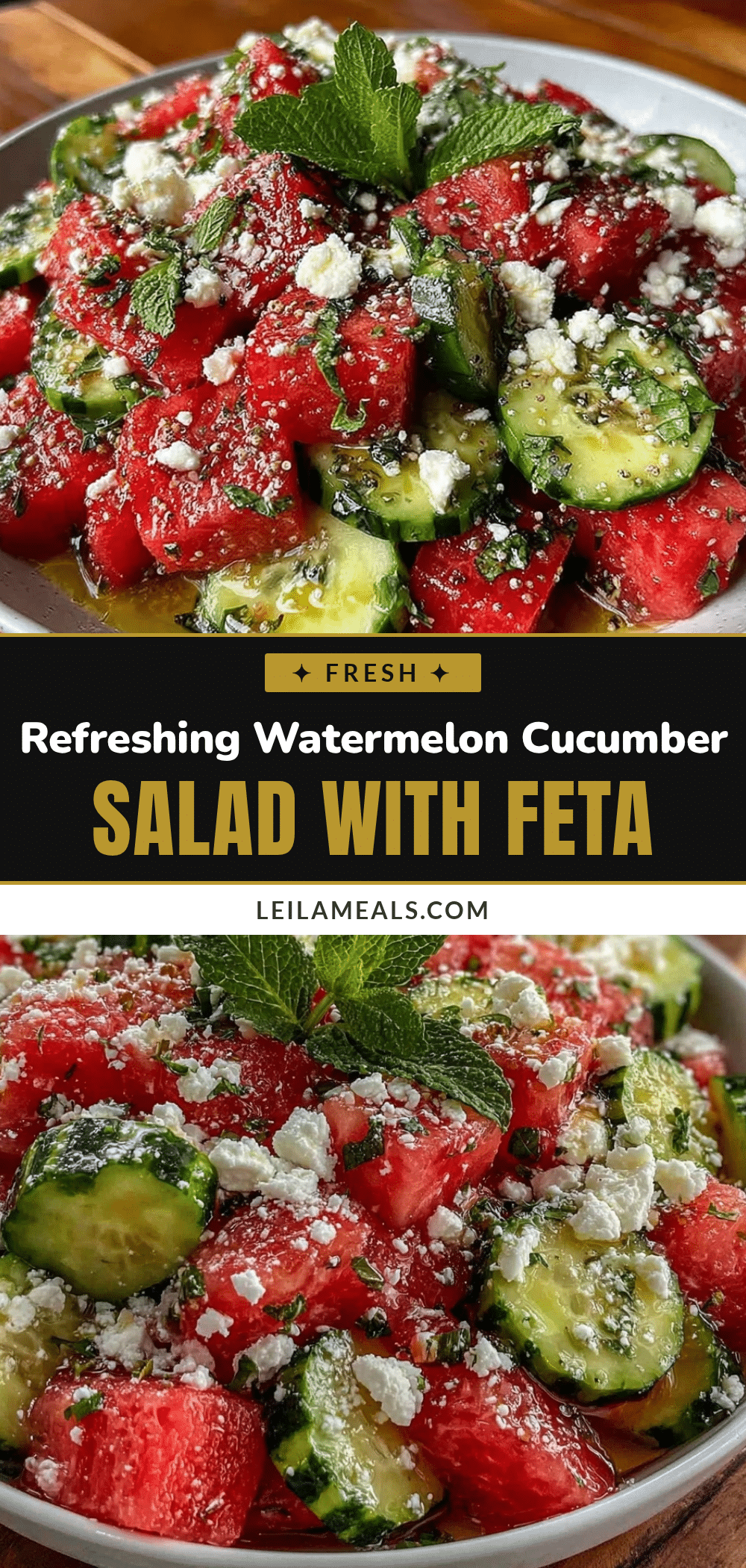 fresh cucumber watermelon salad recipe