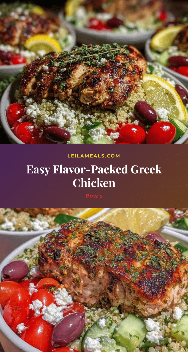 fresh greek chicken meal prep bowls recipe