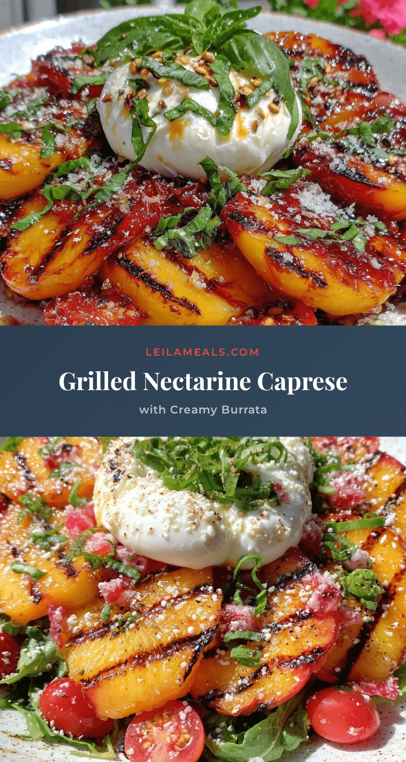 Fresh Grilled Nectarine Caprese Salad recipe