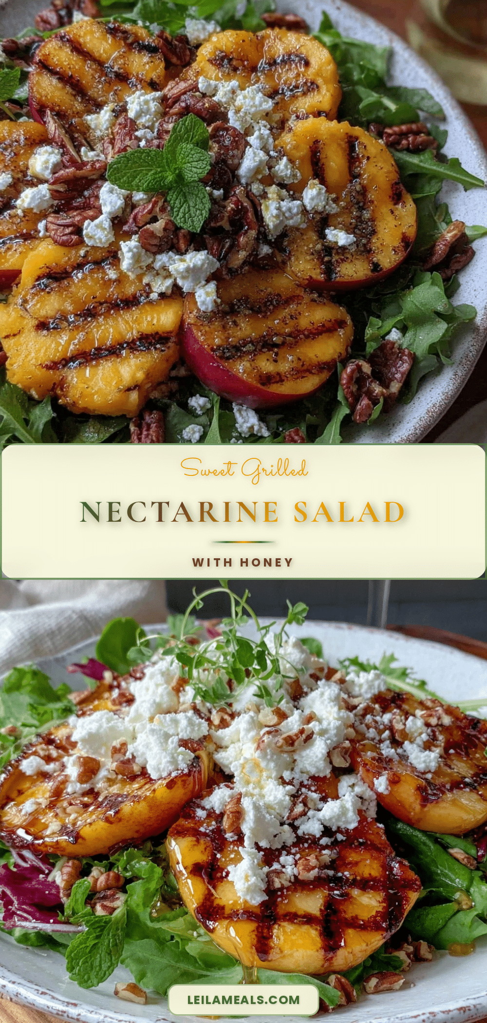fresh grilled nectarine salad recipe