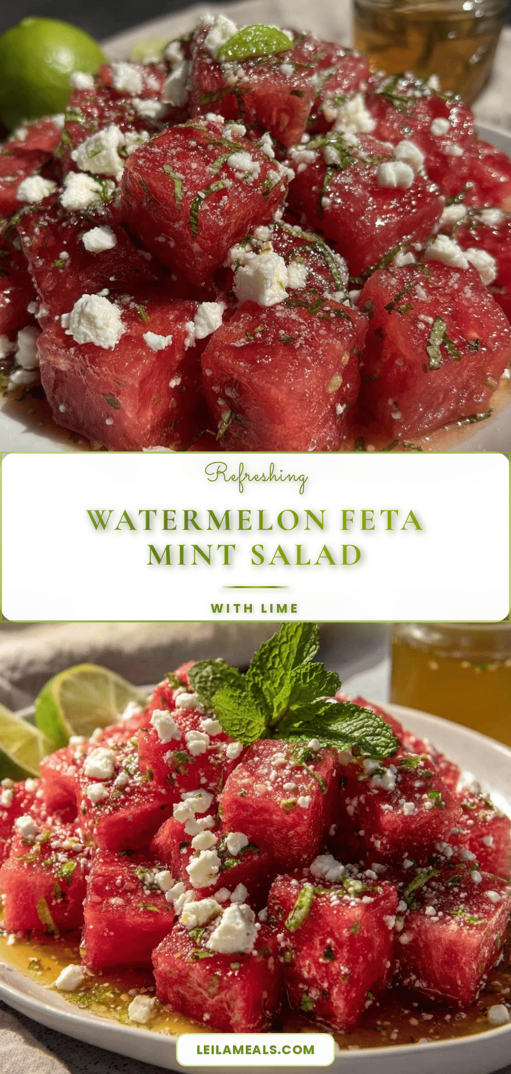 fresh watermelon feta mint salad recipe
