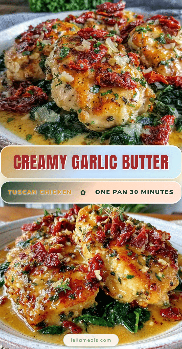 garlic butter tuscan chicken recipe