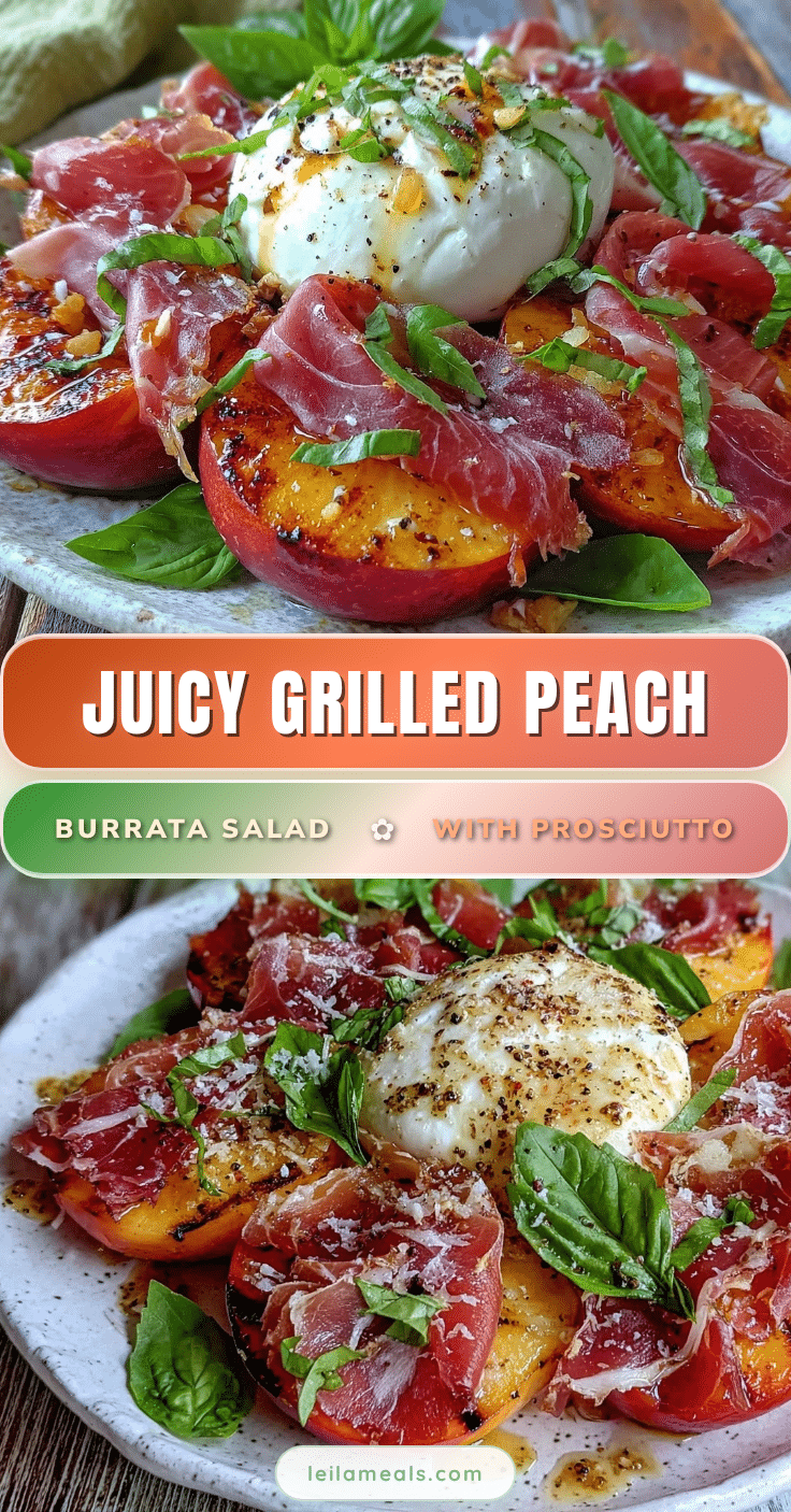 grilled peach burrata salad recipe