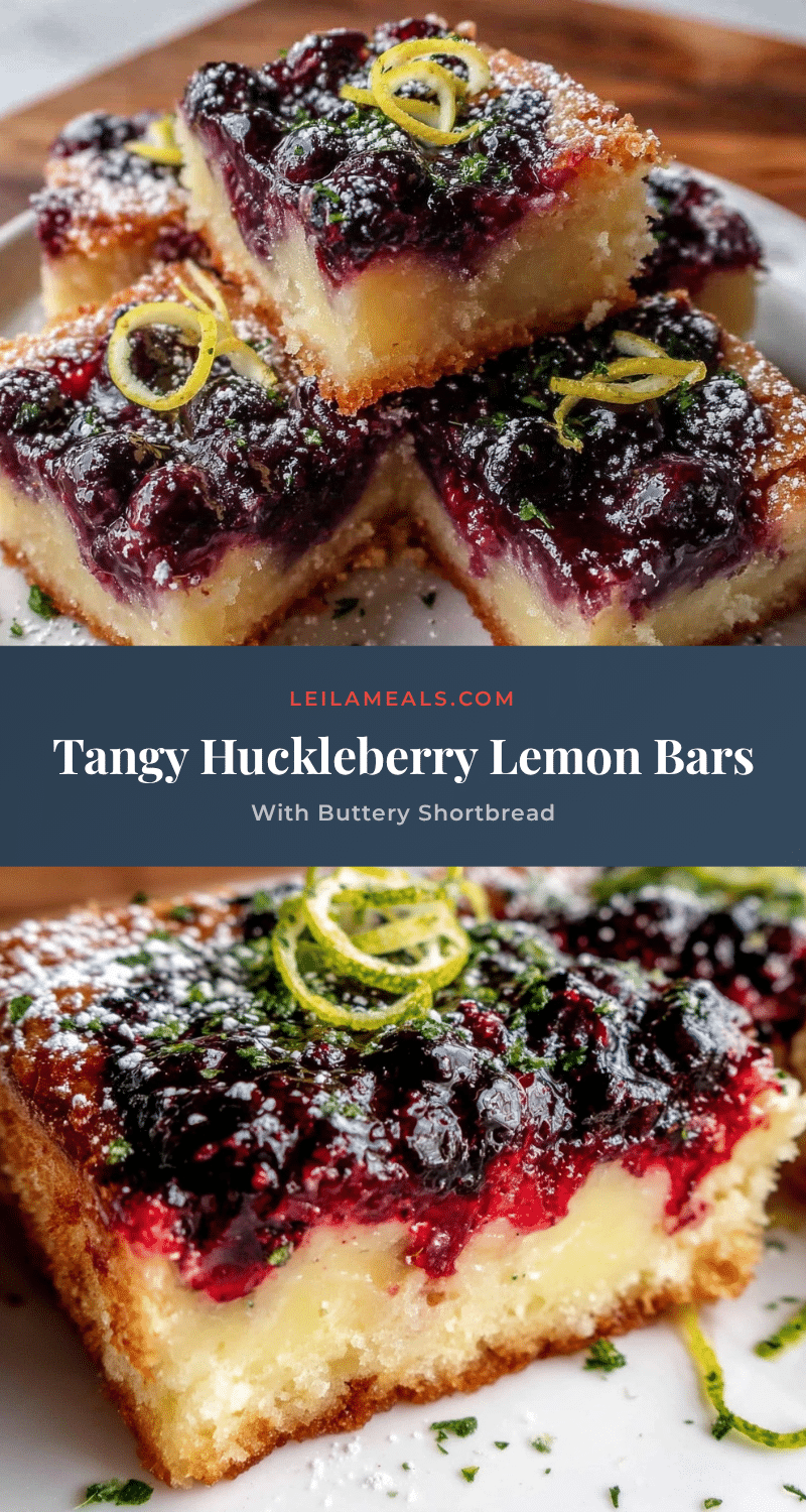 huckleberry lemon bars recipe