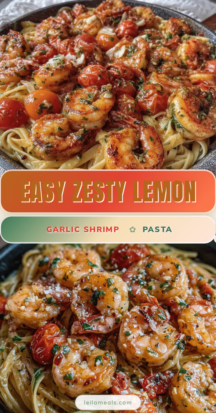 lemon garlic shrimp pasta recipe