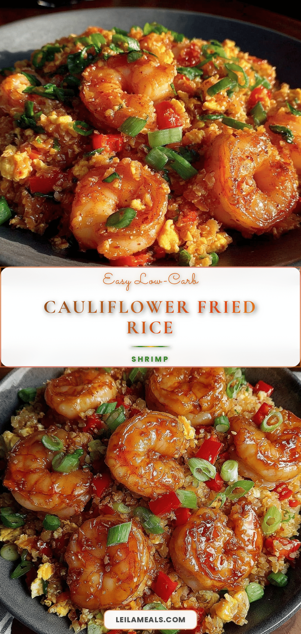 low-carb cauliflower fried rice with shrimp recipe