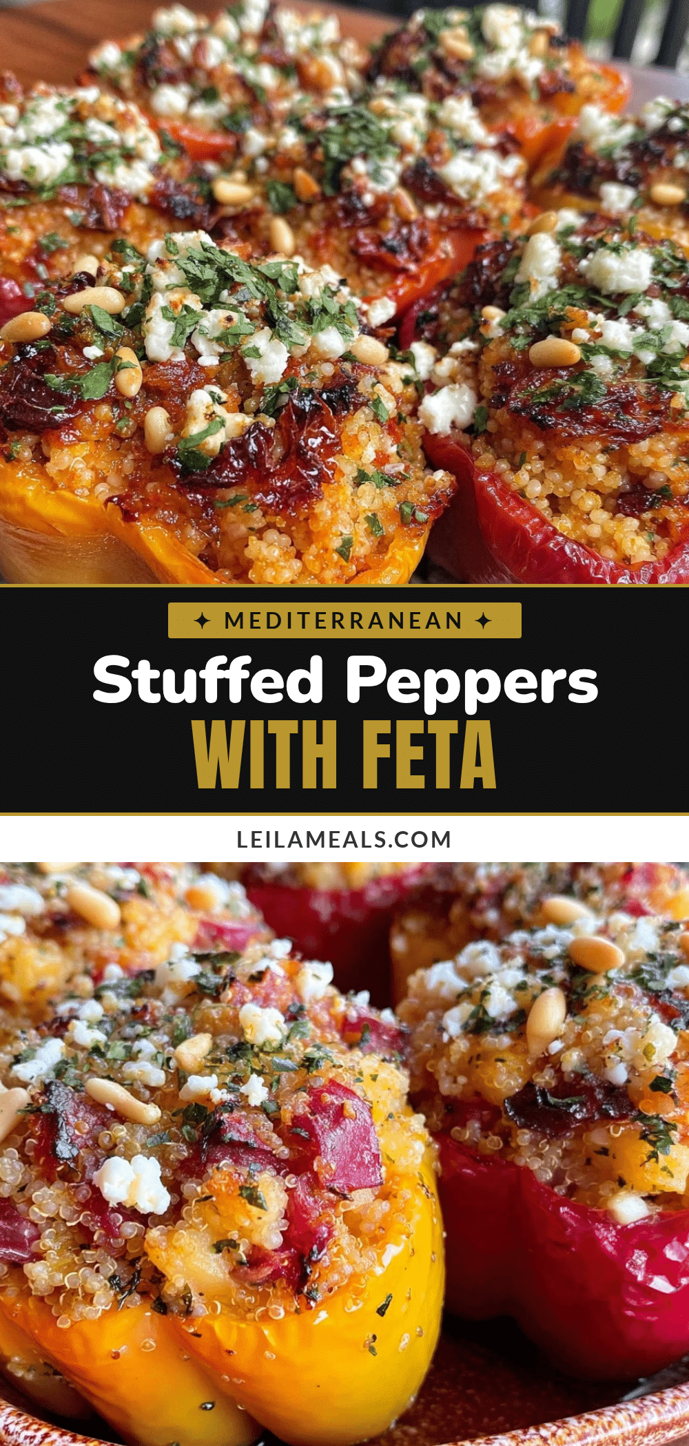 Mediterranean stuffed bell peppers recipe