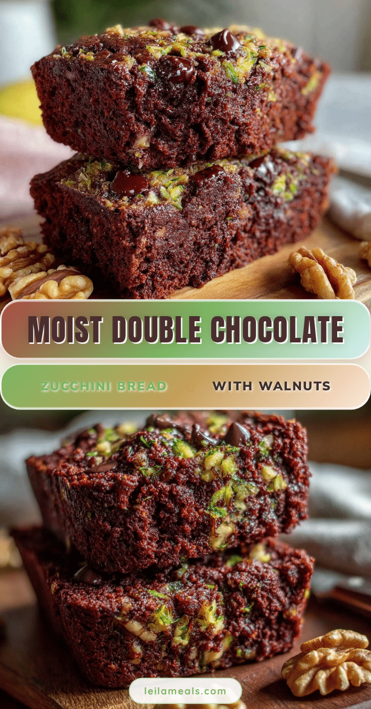 moist double chocolate zucchini bread recipe