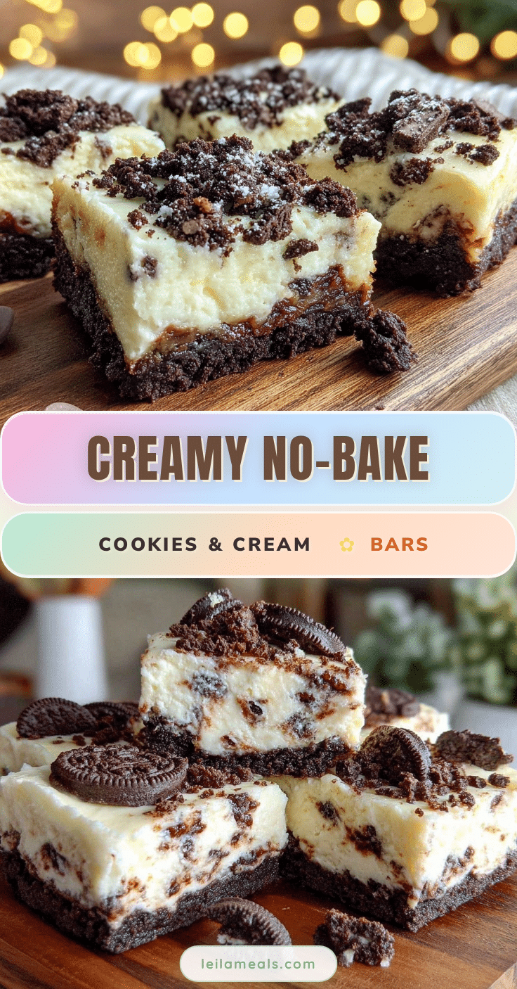 no-bake cookies cream cheesecake bars recipe