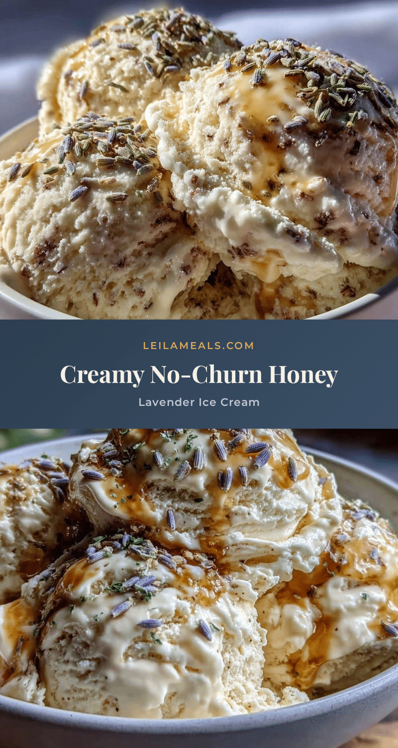 no-churn honey lavender ice cream recipe