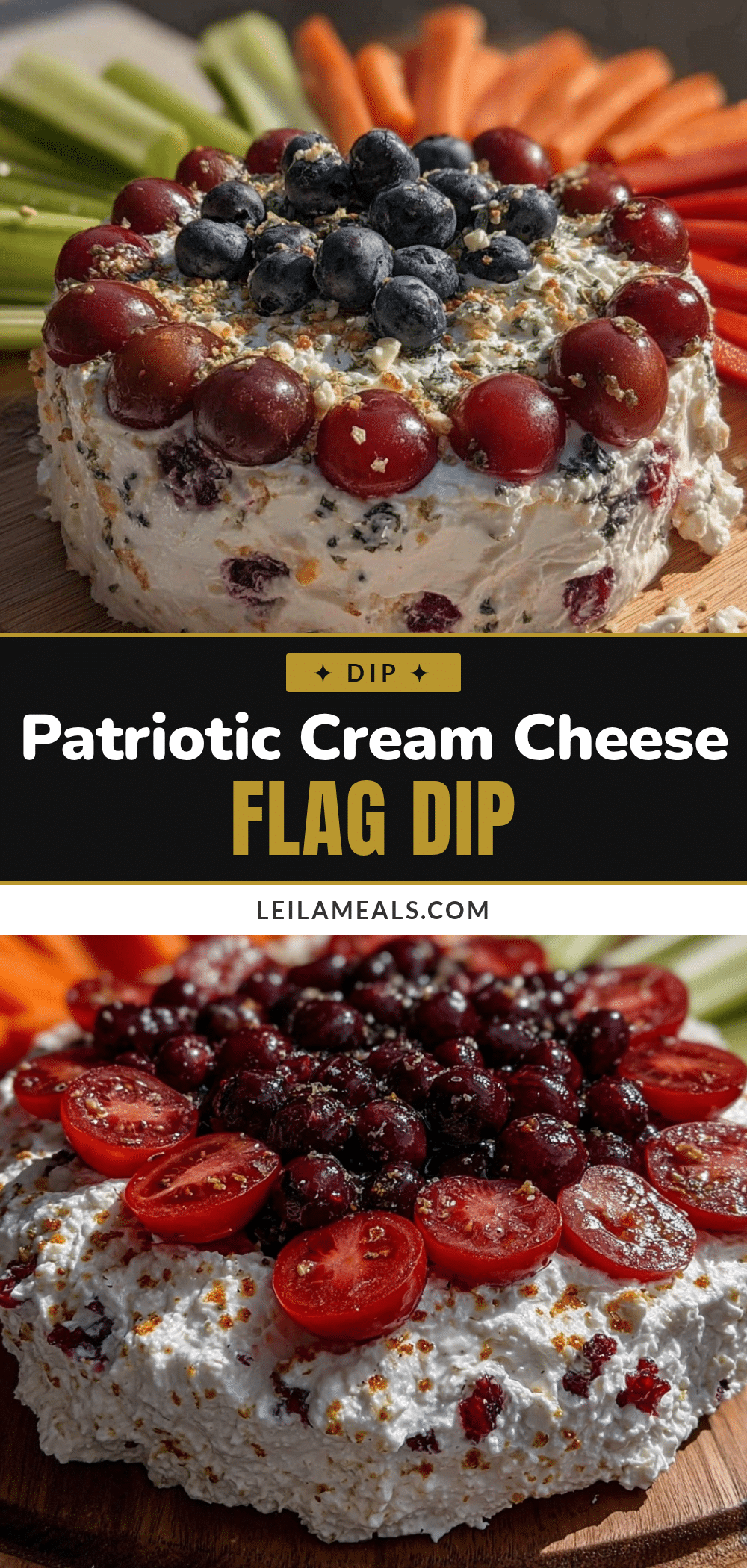 patriotic cream cheese flag dip recipe