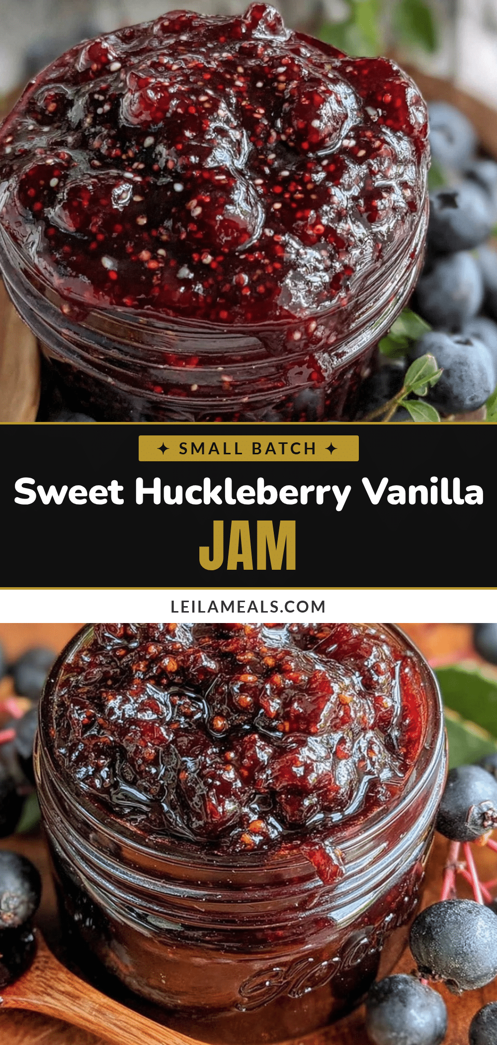 Perfect Huckleberry Vanilla Bean Jam recipe