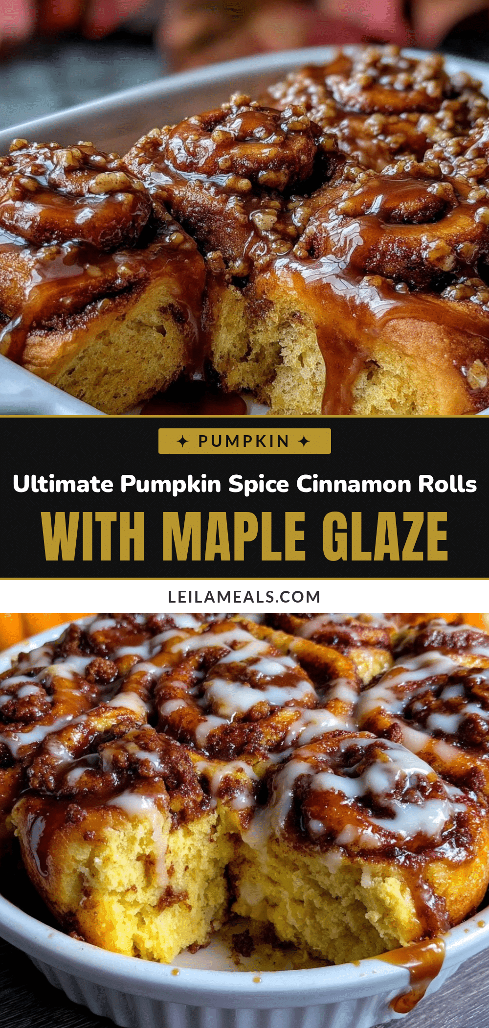 pumpkin spice cinnamon rolls recipe
